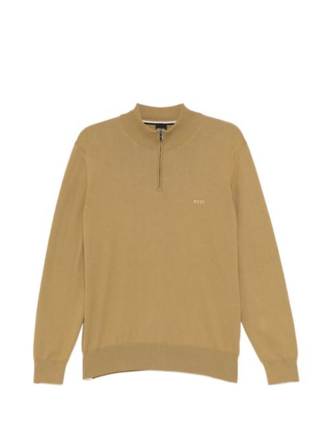 BOSS logo-embroidered jumper
