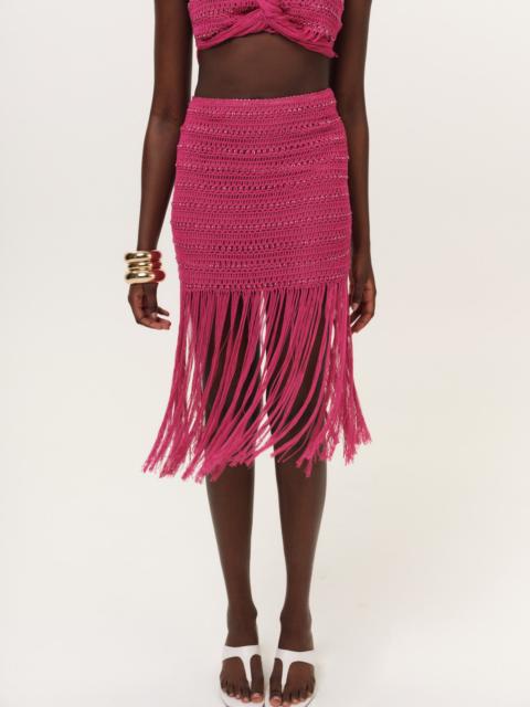For Love & Lemons Lulu Fringe Skirt