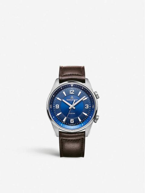 Q9008480 Polaris titanium and leather automatic watch