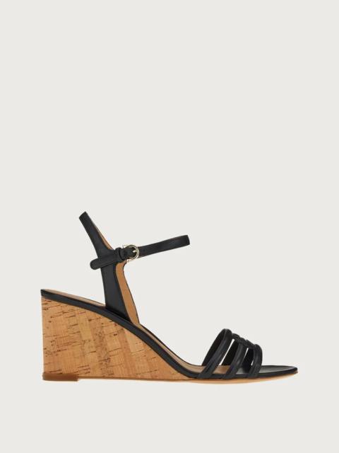 FERRAGAMO GANCINI WEDGE SANDAL