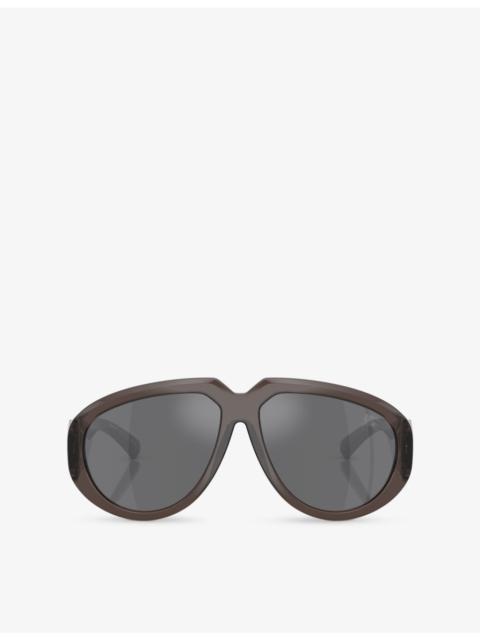 Burberry BE4479U Pilot-Frame Acetate Sunglasses
