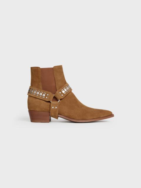 CELINE CELINE CAMARGUE BIKER CHELSEA BOOT IN SUEDE CALFSKIN