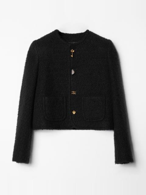 CELINE icone jacket IN cashmere and wool natté