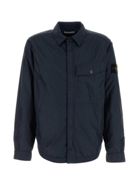 Navy Blue Nylon Padded Jacket
