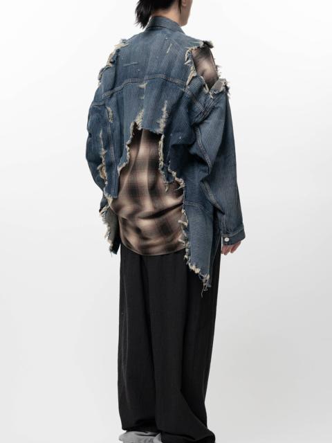 Maison MIHARAYASUHIRO Check Shirt Layered Denim Jacket