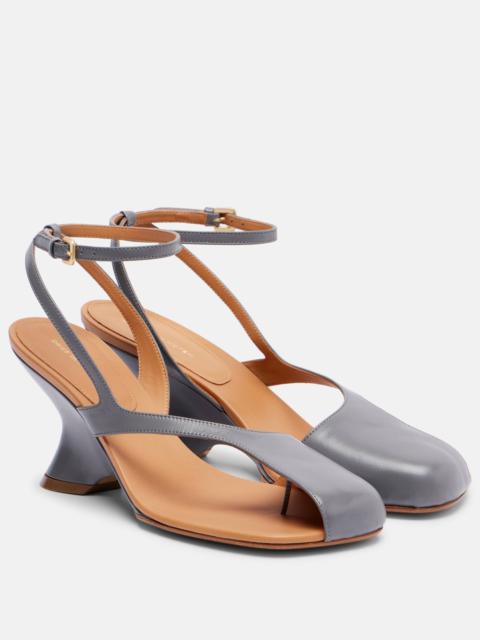 Dries Van Noten 75 leather wedge sandals