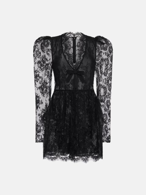 Alessandra Rich LACE MINI DRESS