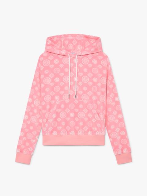 CASABLANCA Pink Velour Monogram Hooded Sweatshirt | Casablanca Paris