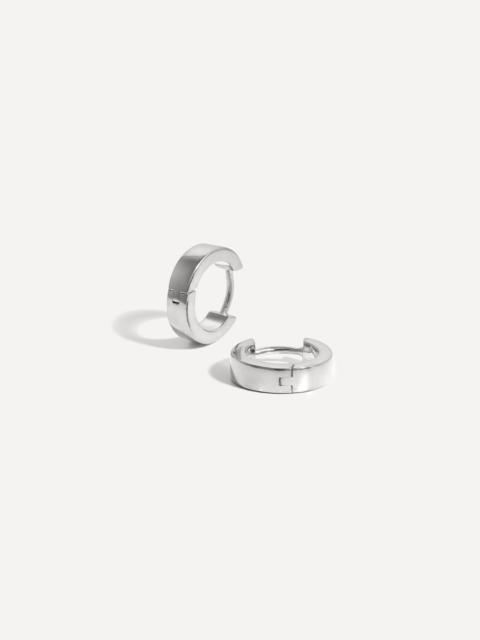 MISSOMA Rhodium-Plated Chubby Tunnel Huggie Hoop Earrings