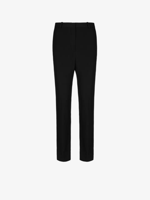 Slim fit trousers in grain de poudre