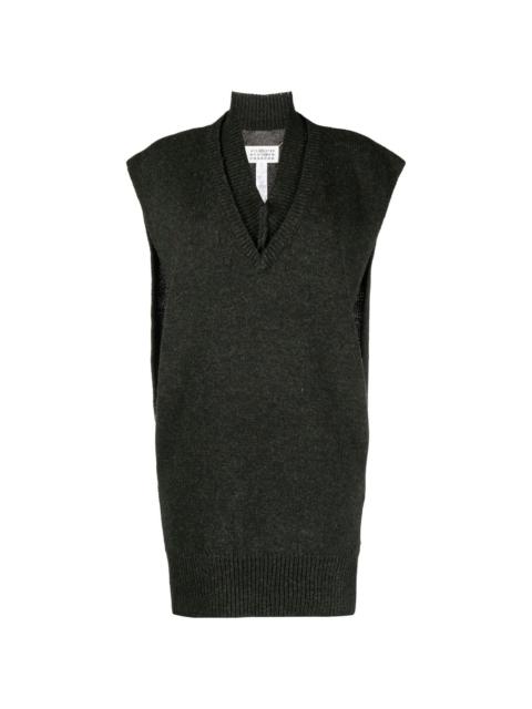 Maison Margiela v-neck knitted vest