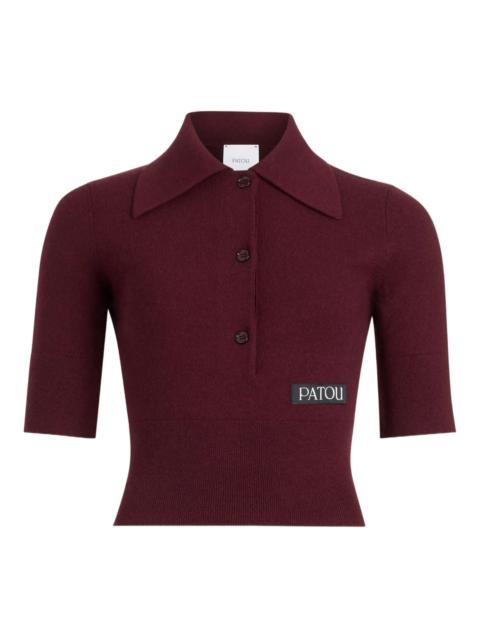 PATOU Patou Logo-patch Polo Top