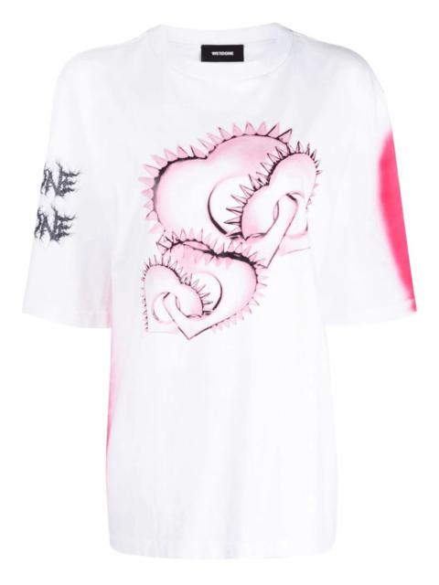 White Spray Washed T-Shirt