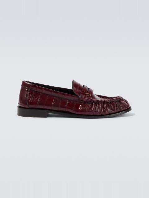 SAINT LAURENT Le Loafer eel leather penny loafers