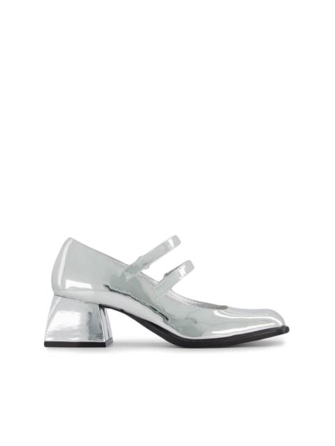 NODALETO Bacara 55mm metallic mary-jane shoes