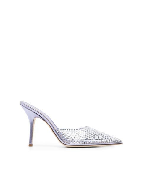 PARIS TEXAS Hollywood 95mm crystal-embellished pumps