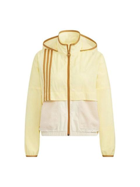 (WMNS) adidas Neo Util Windbreaker Jackets 'Yellow' HN2329