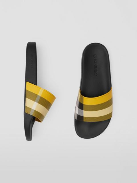 Burberry Check Print Slides