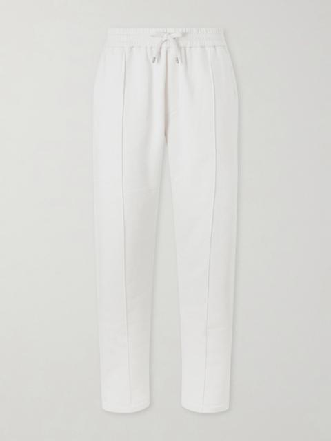 Ralph Lauren Wimbledon Straight-Leg Embroidered Cotton and Cashmere-Blend Sweatpants