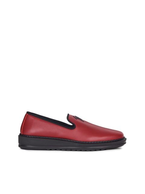 Giuseppe Zanotti slip-on leather slippers with logo detail