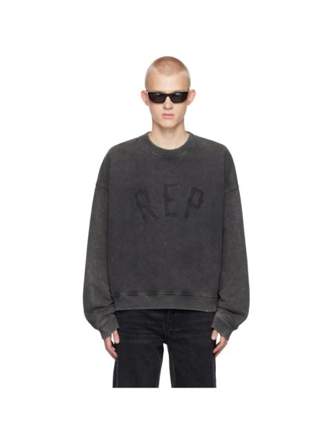 REPRESENT Black 'Rep' Applique Sweatshirt
