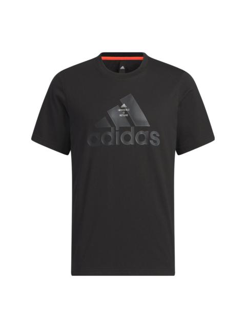 adidas Tech Logo T-Shirts 'Black' IA8093