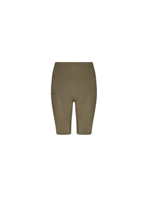 Women's Plant-Stretch Compressive Cycle Shorts - Soil Brown