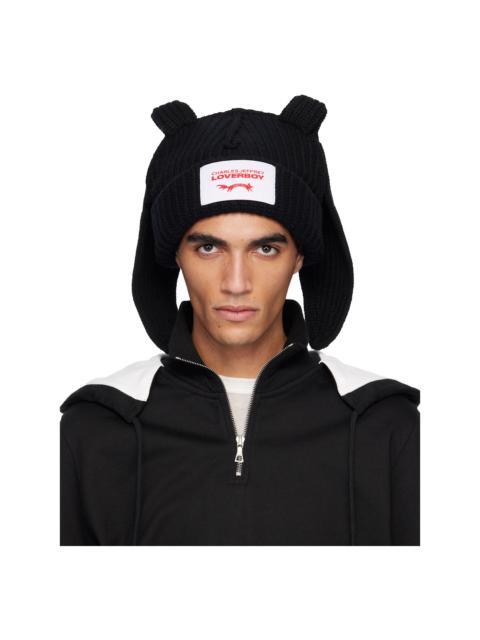CHARLES JEFFREY LOVERBOY Black Chunky Rabbit Beanie