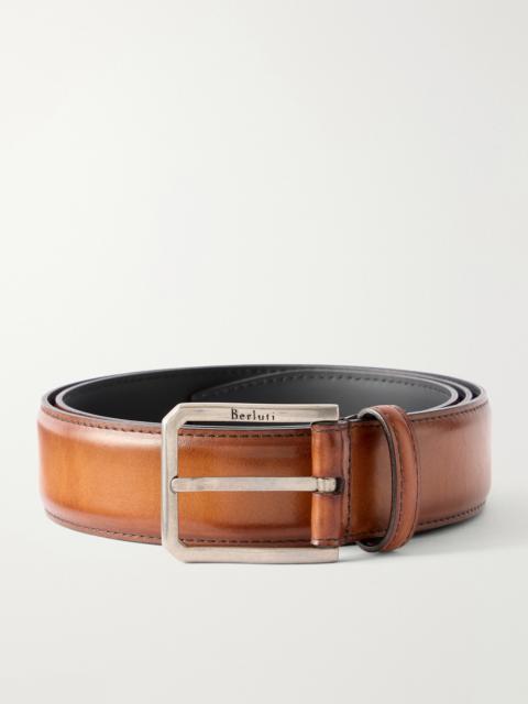 Berluti 3.5cm Venezia Leather Belt