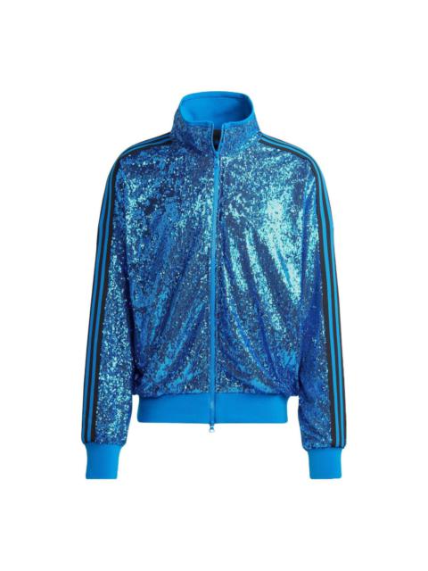 adidas originals Sequin Track Jacket 'Blue' IA2463