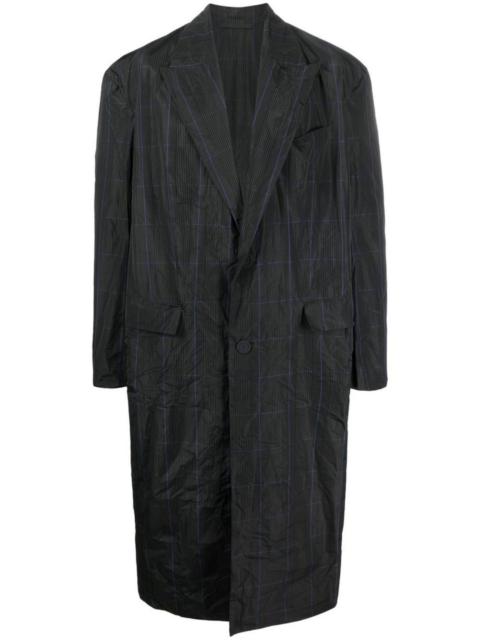 BALENCIAGA Prince of Wales check trench coat