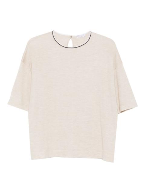 Brunello Cucinelli crew-neck cashmere-blend T-shirt