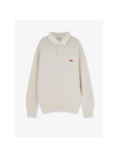 Loewe LOEWE $1800 Ecru Wool Polo Sweater New & Authentic (Men's si