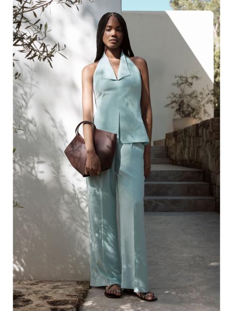 KAREN MILLEN Satin Back Crepe Tailored Wide Leg Trouser