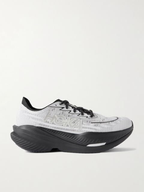HOKA Mach X 2 Rubber-Trimmed Mesh Sneakers Gray