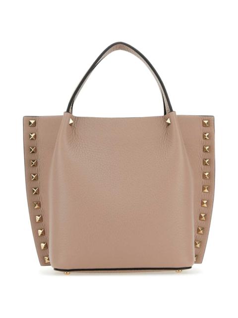 Antiqued Pink Leather Rockstud Handbag