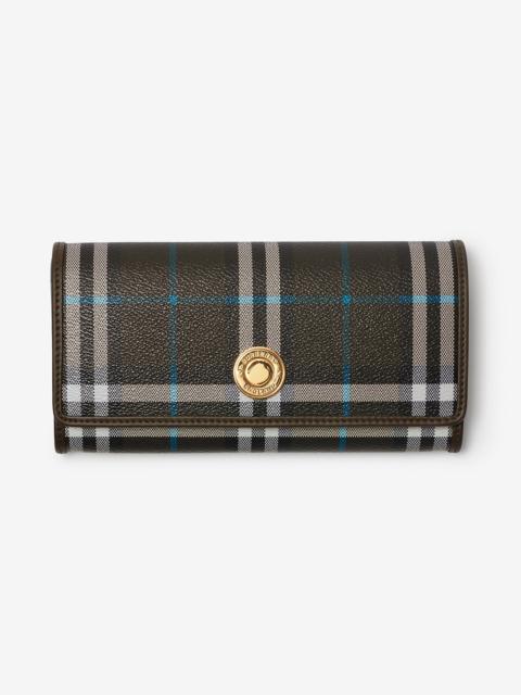 Burberry Check Continental Wallet