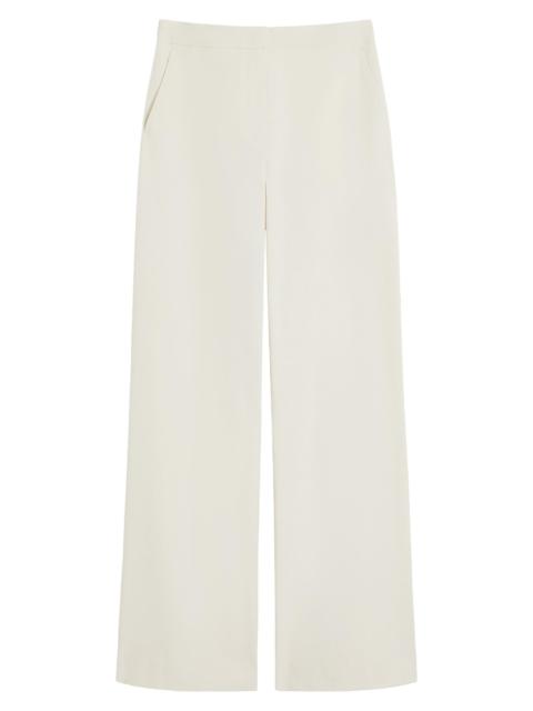 Max Mara Women's Straight Fit Cotton Twill Trousers - Ivory