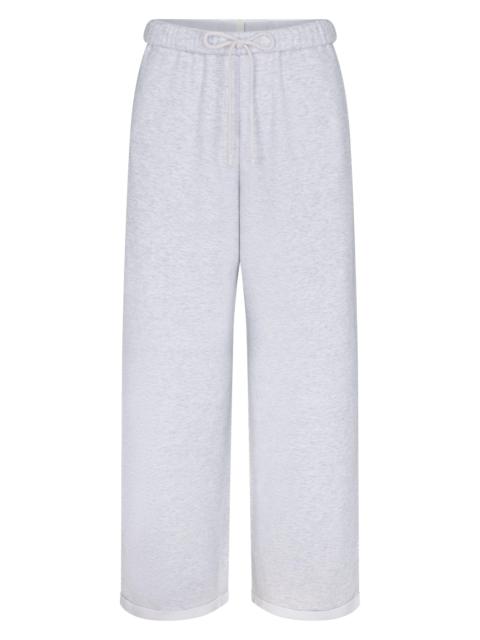 SKIMS Women's Cotton Fleece Straight-Leg Pants - Light Heather Grey