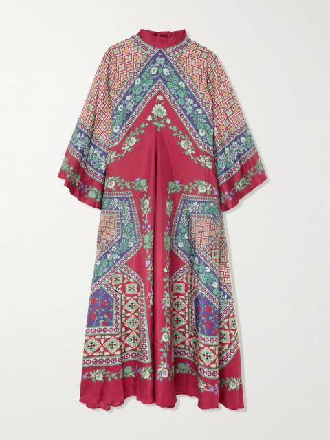La DoubleJ Magnifico Printed Silk Maxi Dress