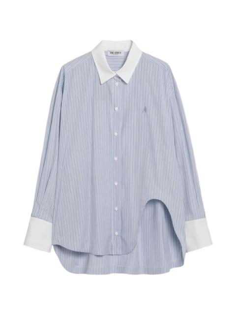 THE ATTICO striped collar shirt
