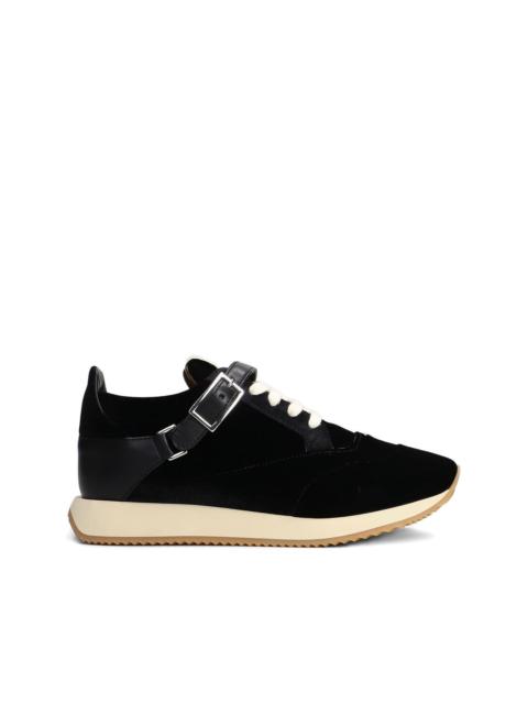 Giuseppe Zanotti buckle-fastening velvet sneakers