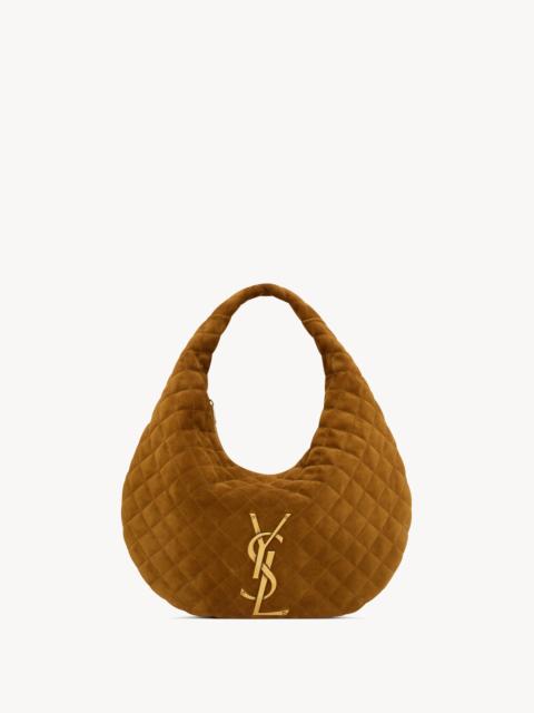 SAINT LAURENT ICARE HOBO IN QUILTED SUEDE
