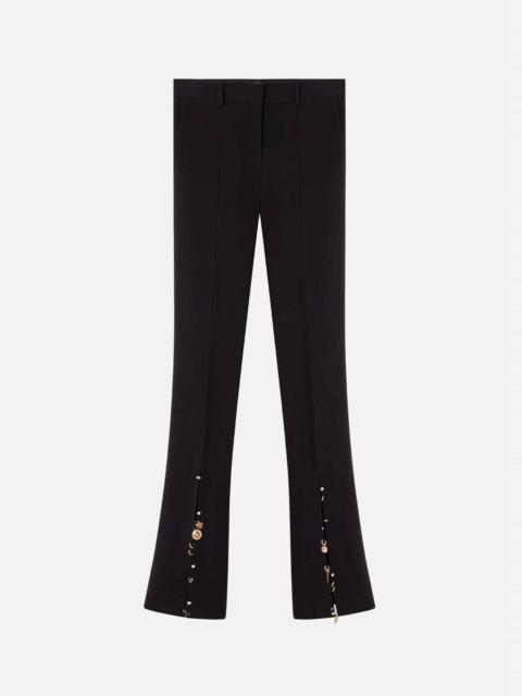 VERSACE Charm-Embellished Satin Flared Pants