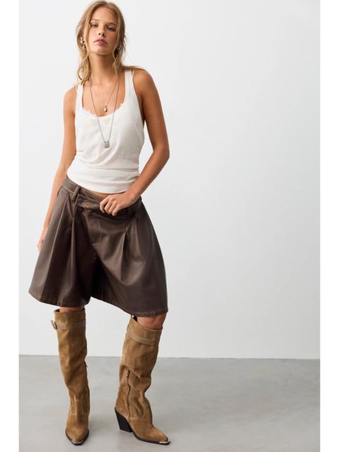 FREE PEOPLE We The Free Porter Crossover Vegan Trouser Shorts
