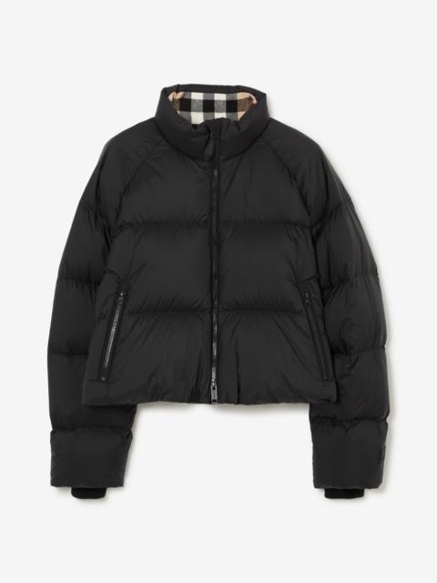 Burberry Logo Appliqué Cropped Puffer Jacket