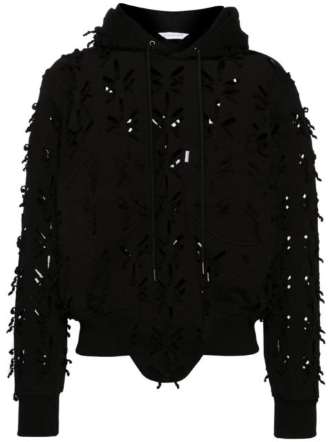 JUNTAE KIM Slashed cotton hoodie