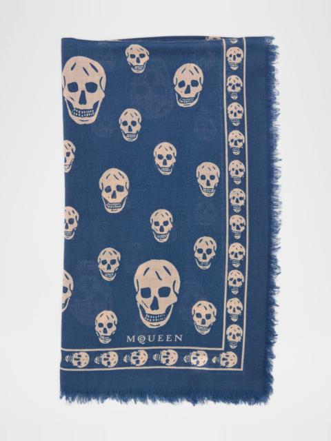 Alexander McQueen Classic Skull Wool Scarf