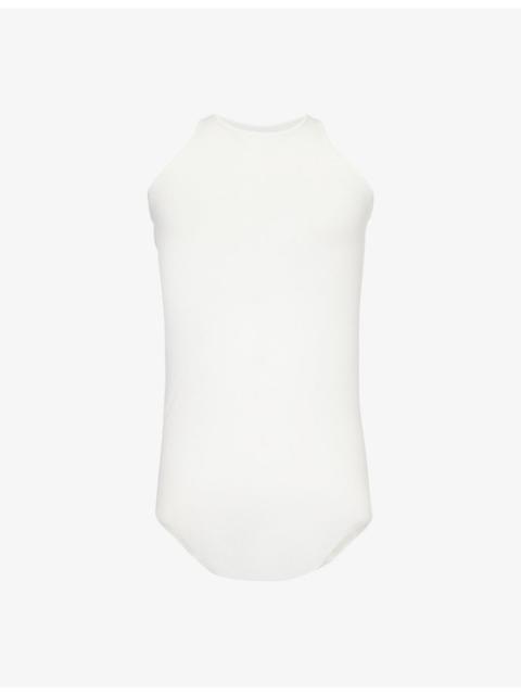 Basic Rib Sleeveless Woven Top