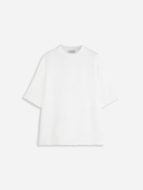 RELAXED FIT LANVIN LOGO TEE IN GLOSSY DOUBLE JERSEY